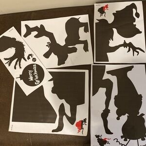 Merry Grinchmas vinyl window cling decal The Grinch Christmas black Large